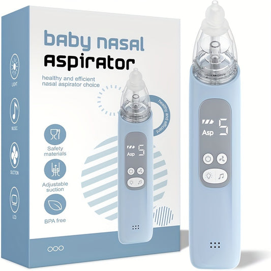 Baby Nasal Suction Device with 5 Levels Of Suction, Soothing Light And Rhythm, Convenient To Use, Easy To Clean