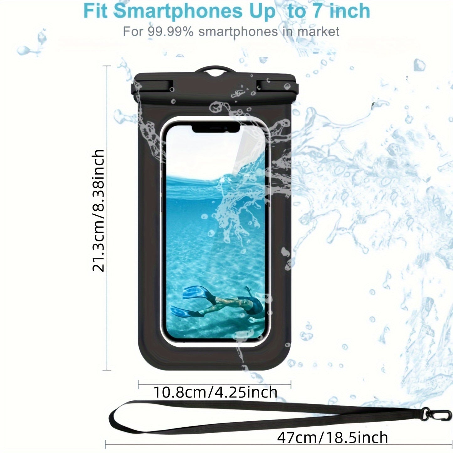 Swimming Drift Mobile Phone Bag Beach Bag Outdoor Sports Hanging Neck Arm Strap Dual-purpose