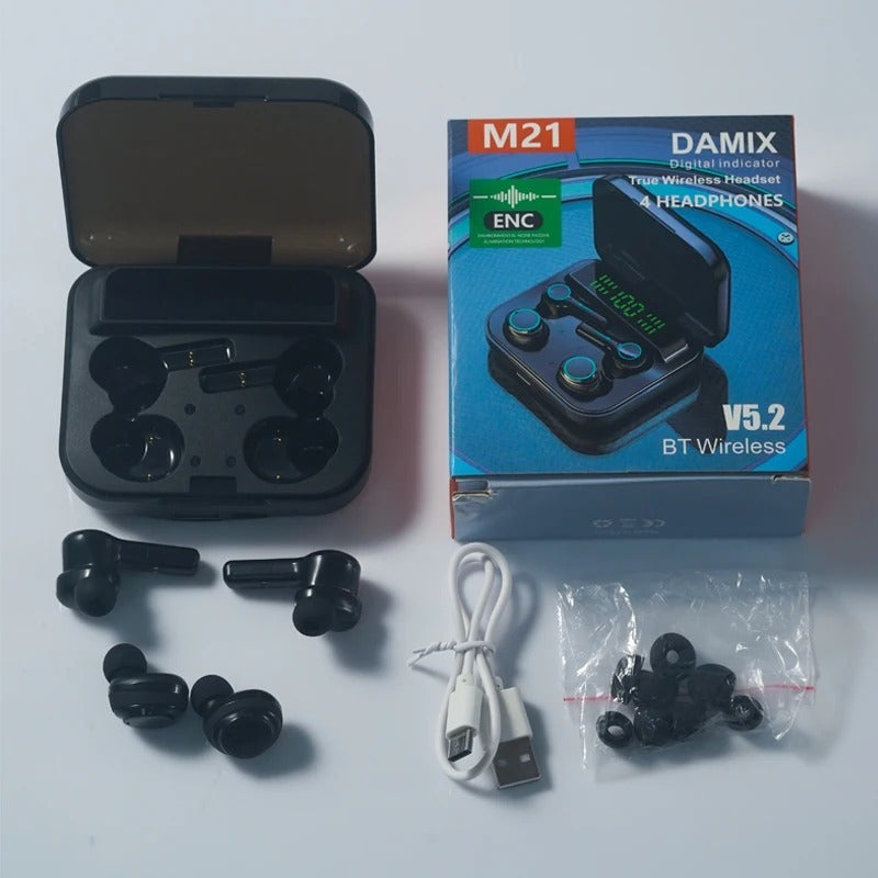 Dual Set TWS Wireless Earbuds with HD Audio, Intuitive Touch Control, and Hands-Free Calls for Android & IOS Devices