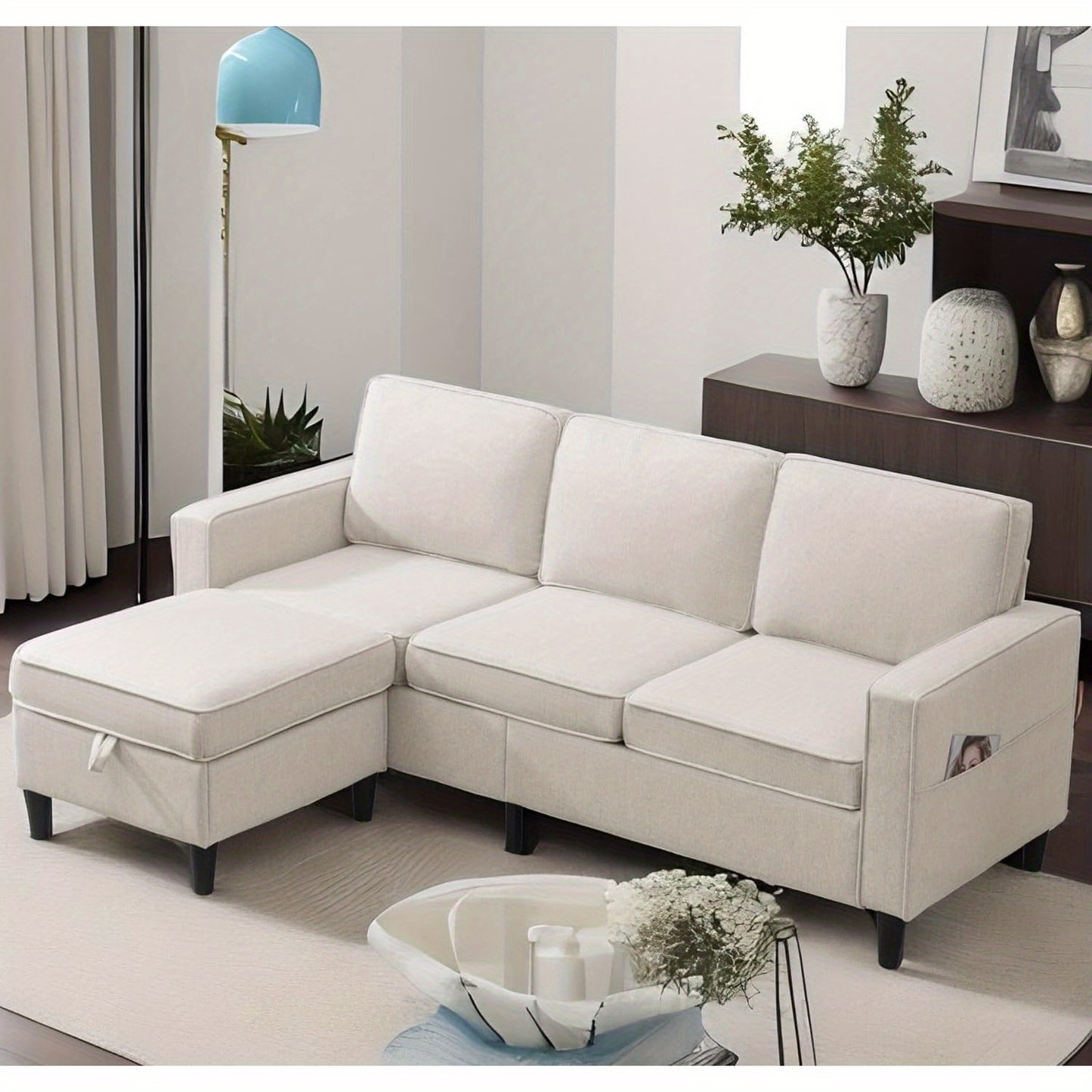 78-Inch (about 198.1cm) Convertible Sectional Sofa,