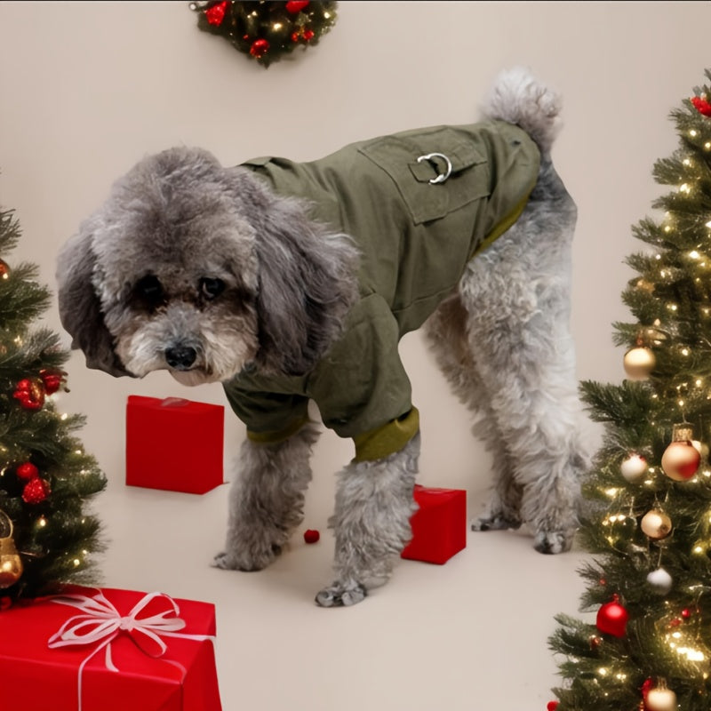 Winter Thicken Fleece Coats & Jackets for Small to Medium Dogs with Hood and Water-Resistant.