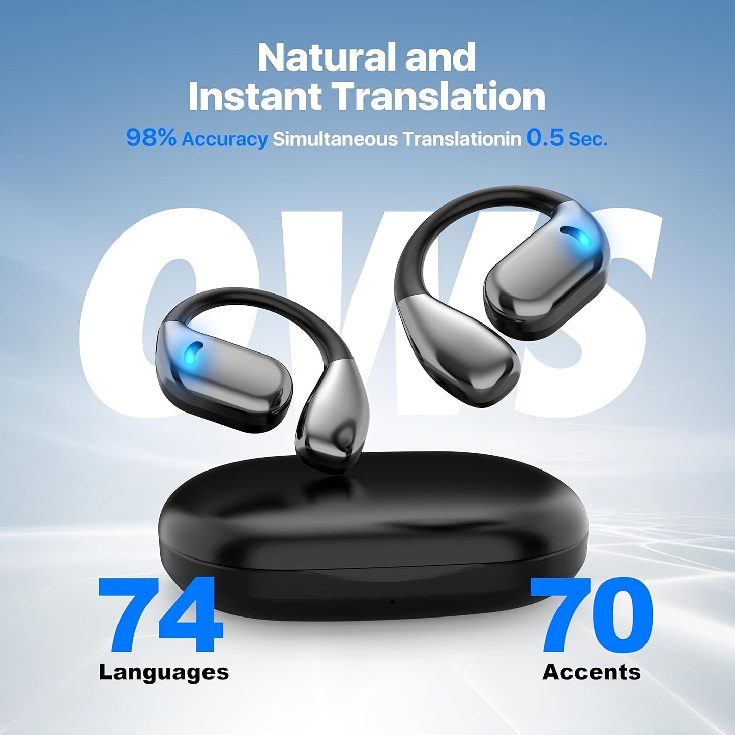 Language Translation Earbuds, 3-in-1 Translator Earbuds 144 Languages & Accents, Translator Device