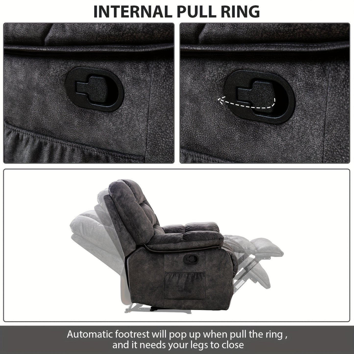 Single Comfortable Electric Elevating Recliner Chair with Full Body Massage, Heat, Ergonomic Design, Side Organizer Bag