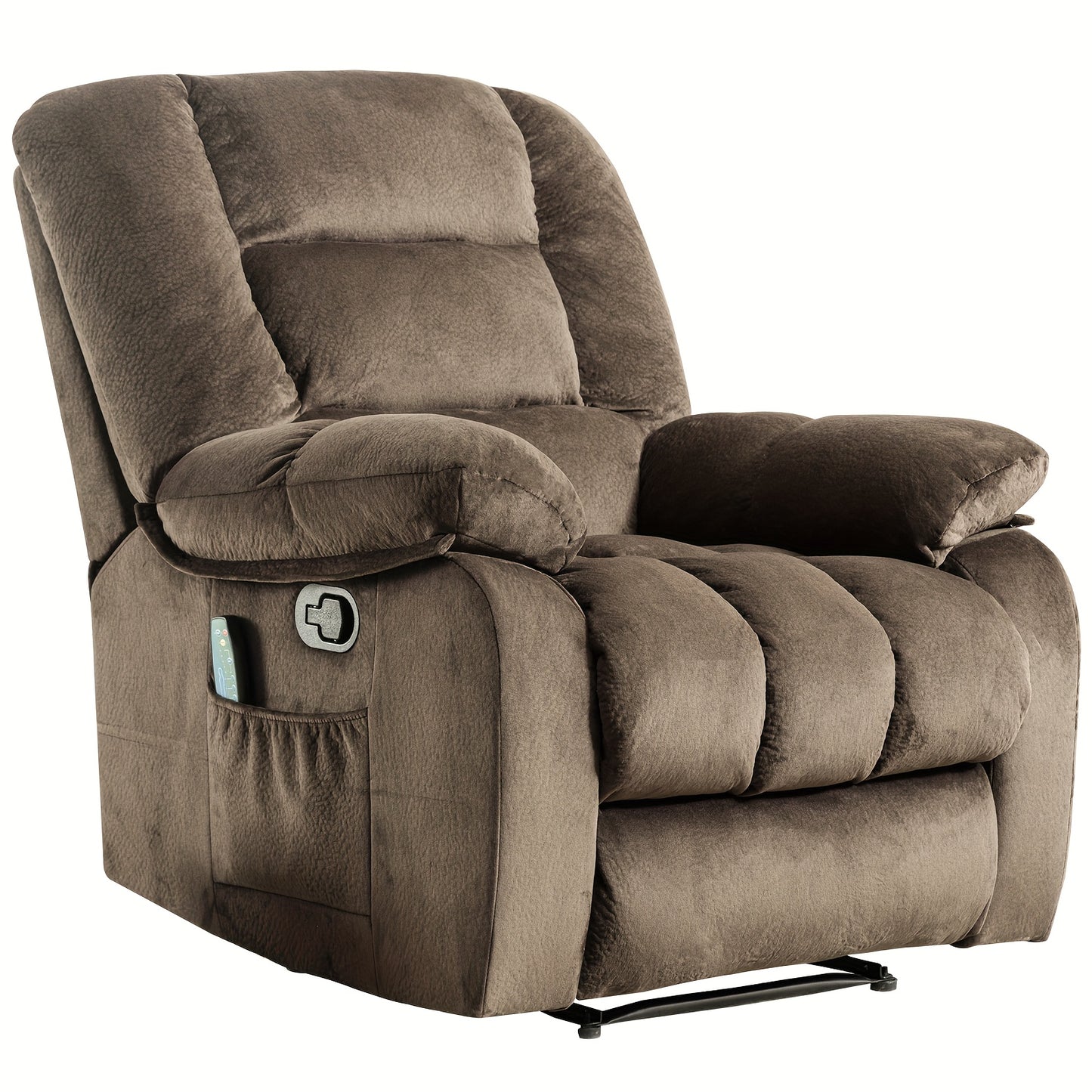 Single Comfortable Electric Elevating Recliner Chair with Full Body Massage, Heat, Ergonomic Design, Side Organizer Bag