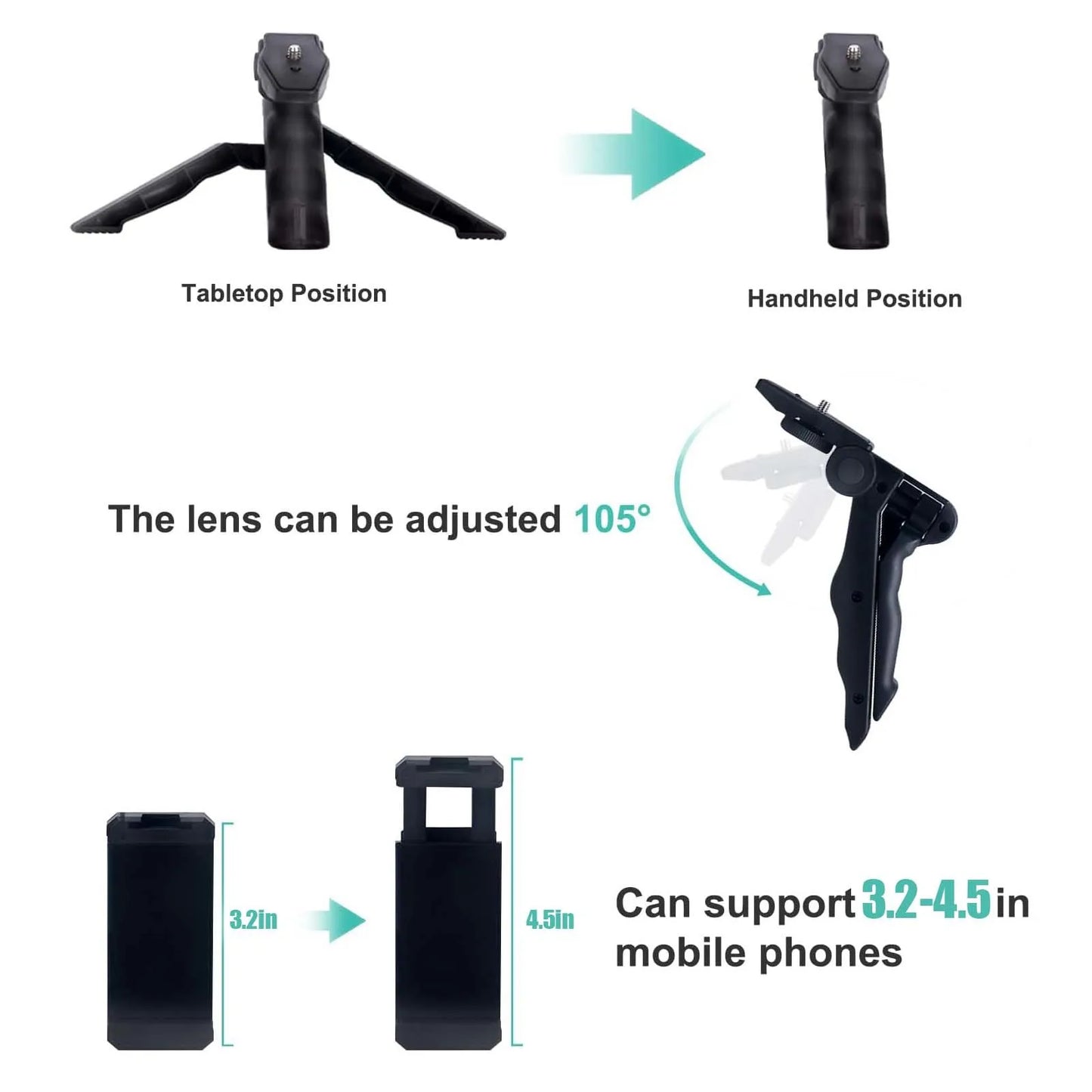 Smartphone Vlogging Kit for iPhone Android with Tripod Mini Microphone Starter Vlog kit