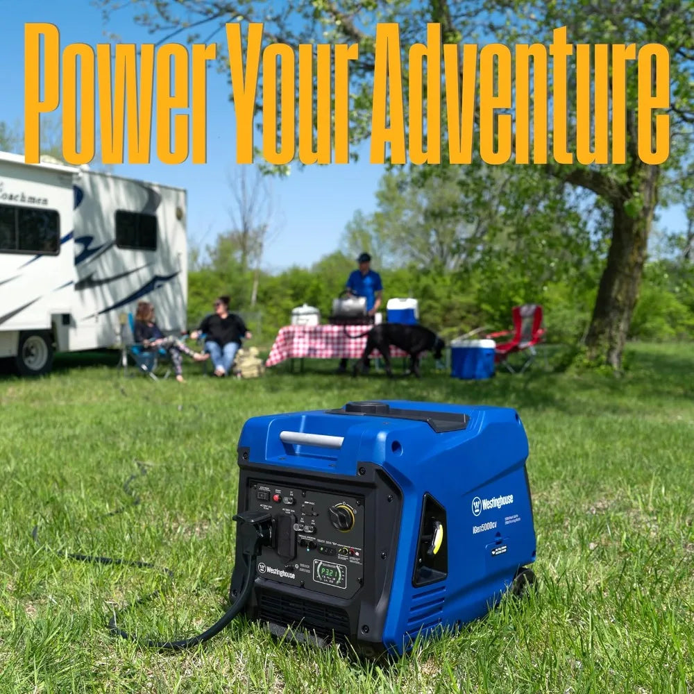 Outdoor Power Equipment 5000 Peak Watt Super Quiet Portable Inverter Generator, Wheel & Handle Kit,