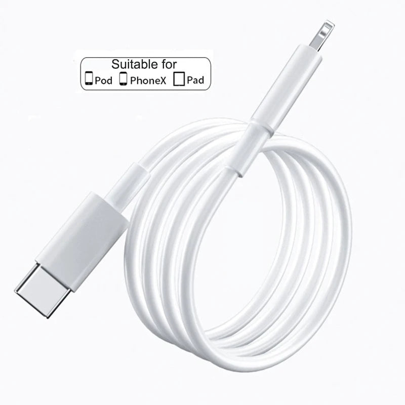 20W Fast Charging Cable For iPhone 14 13 12 11 Pro Max Mini USB C Quick Cable For X XR XS 8 7 14