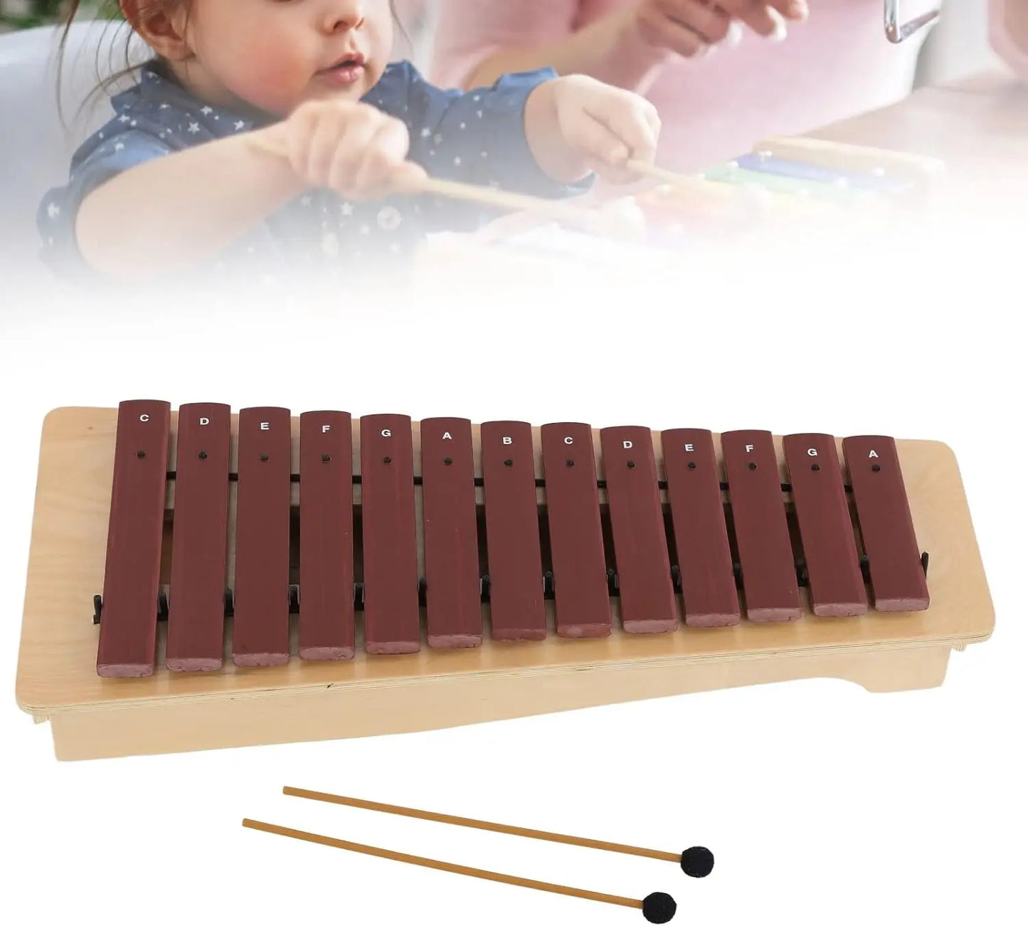 Orff Percussion Instrument, Loud Sound Musical Xylophone for Learning for Fun for Performance