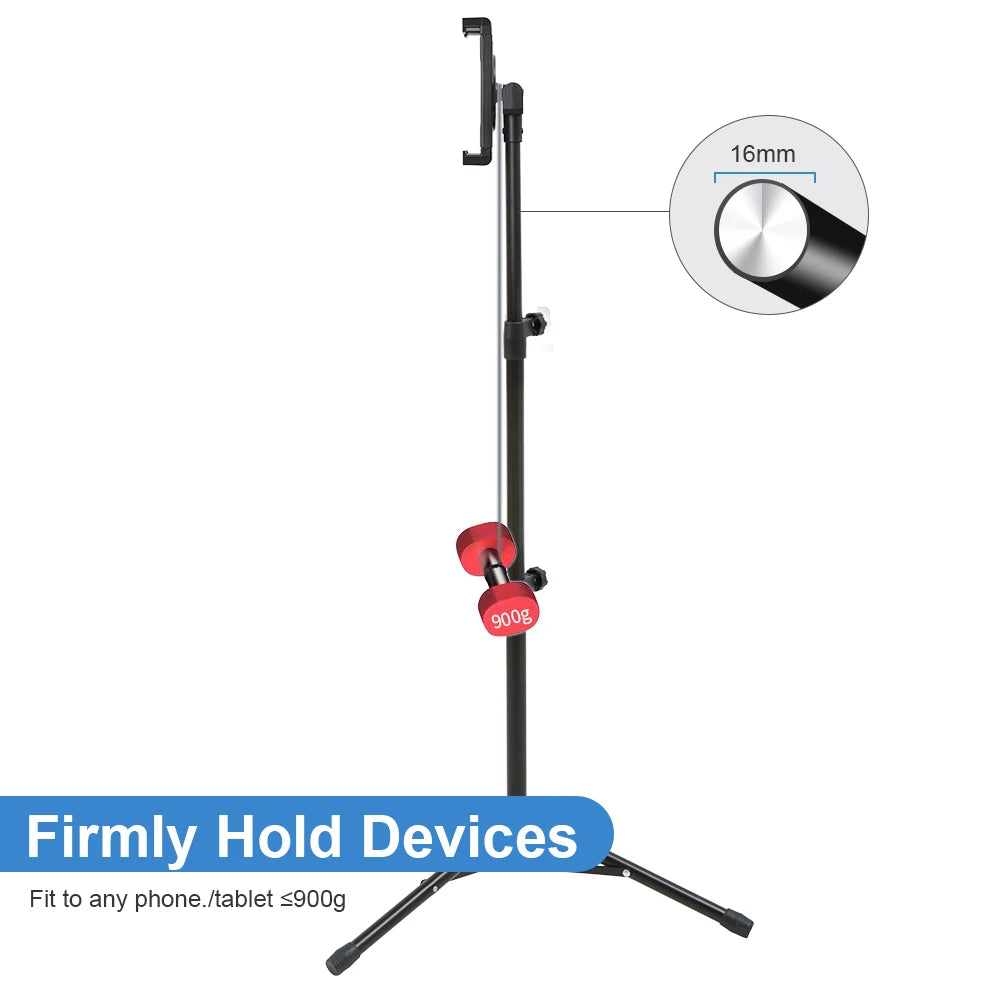 Portable Tablet Tripod Floor Stand Mobile Phone Holder Height Adjustable 360 Rotating