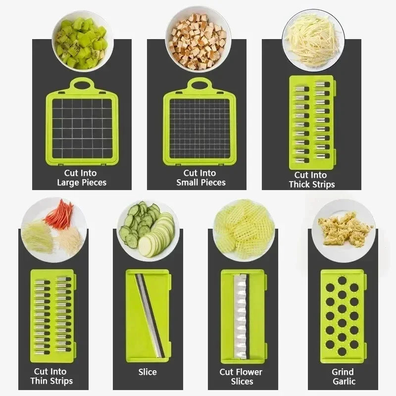 14/16 in 1 Multifunctional Vegetable Chopper Handle Food Grate Food Chopper