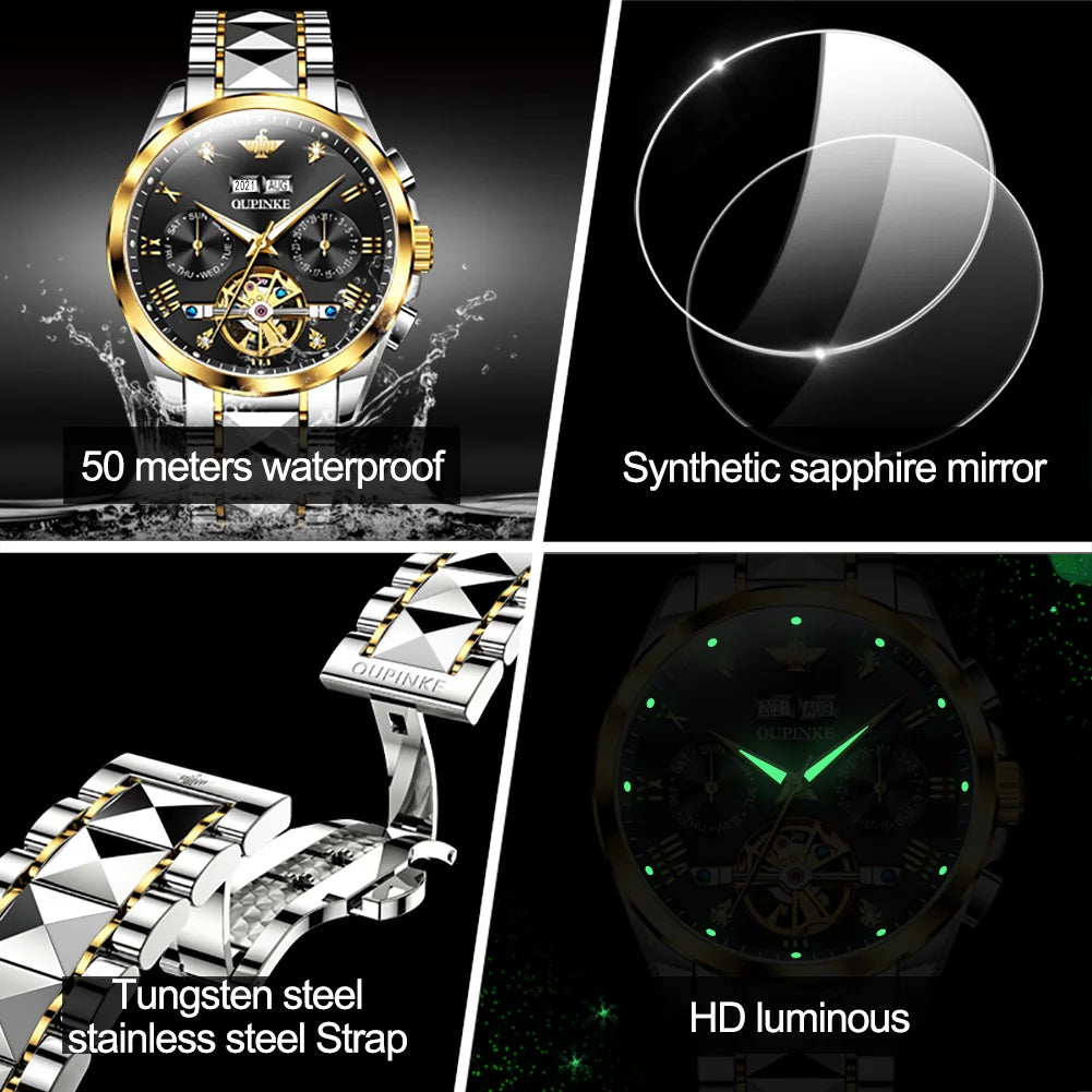 Luxury Sapphire Automatic Mechanical Watch for Man