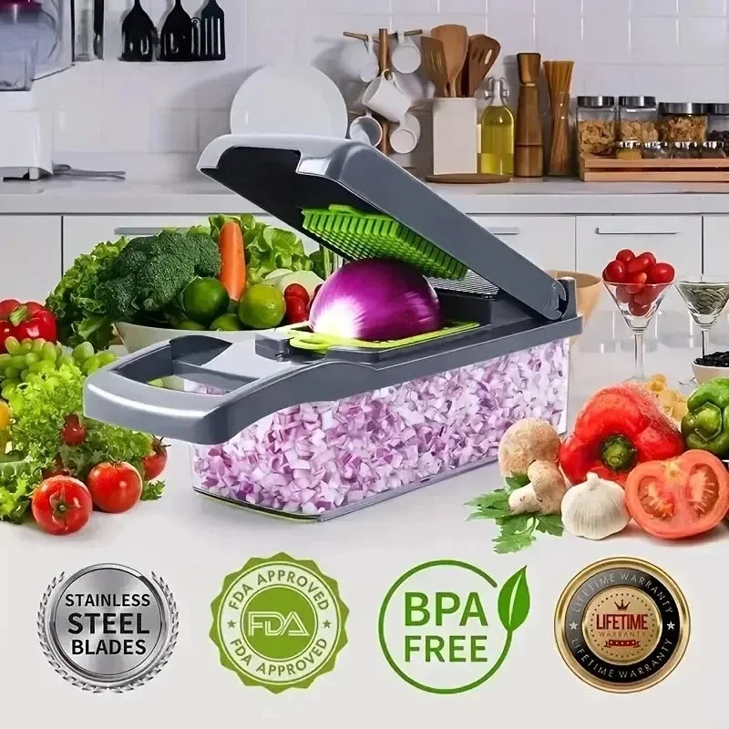 14/16 in 1 Multifunctional Vegetable Chopper Handle Food Grate Food Chopper