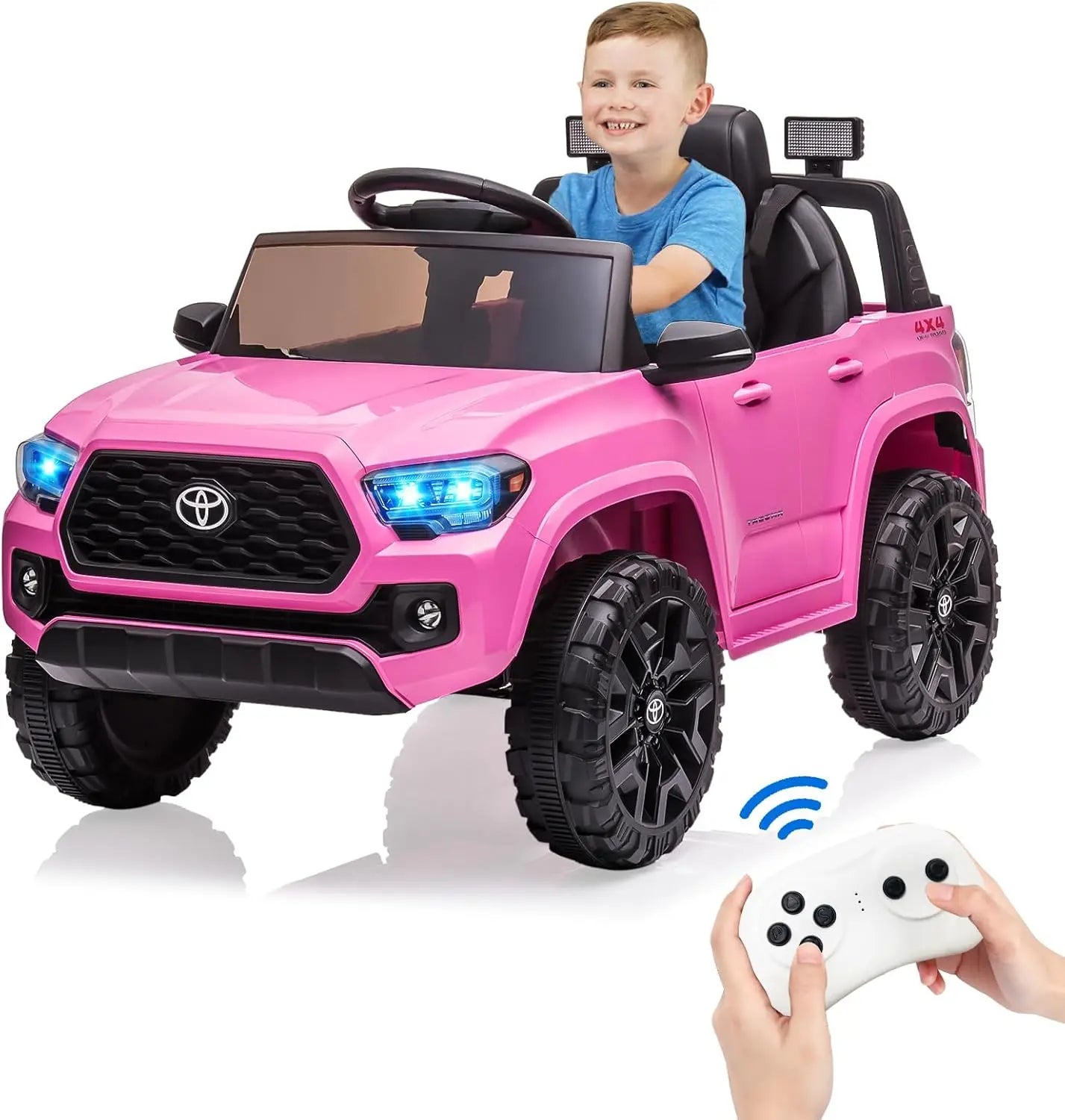 12V Kids Ride on Truck Electric Vehicle Toy with Remote Control,Soft Start, LED Light, 3 Speeds