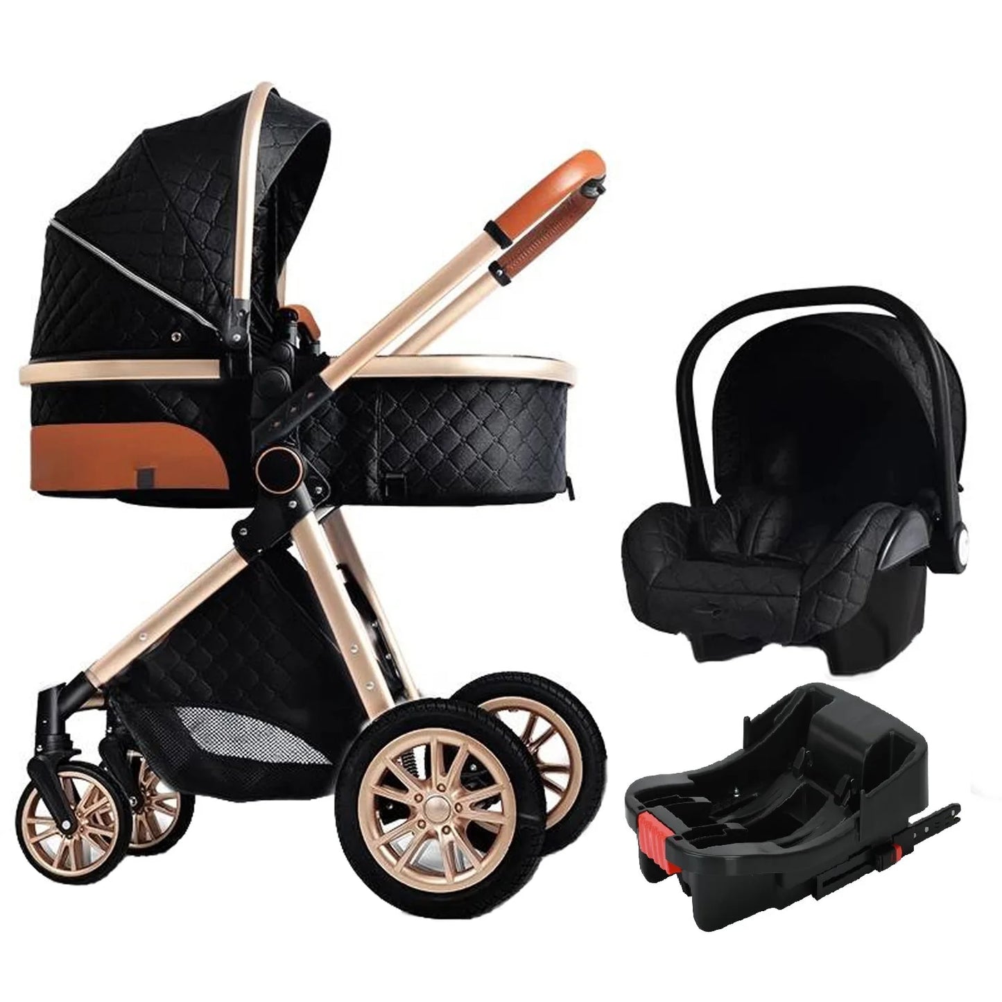 Luxury Portable Travel Pram 3 in 1Baby Stroller High Landscape Baby Pushchair Baby Travel Stroller