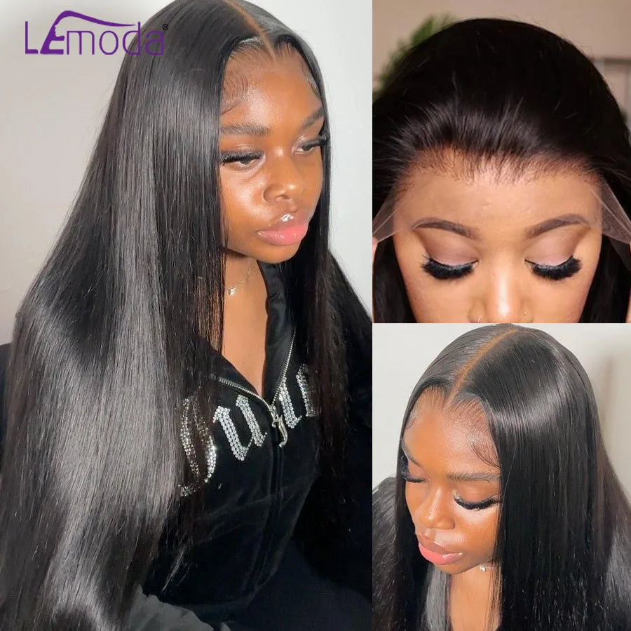 HD Lace Frontal Wig 13x6 13x4 Lace Front Human Hair Wigs Lemoda Remy Wig Straight Transparent Lace Wig