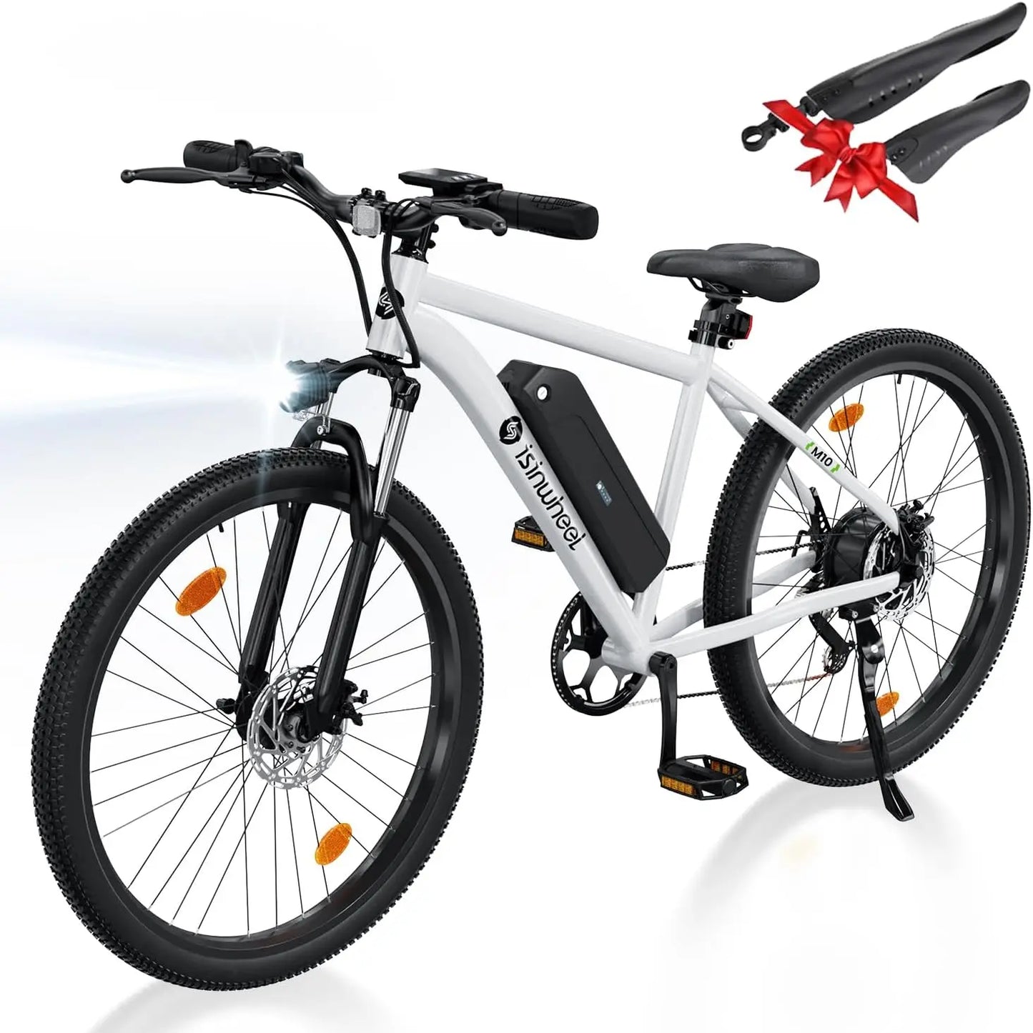 Qisinwheel M10 Adult 500W, 26" Commuting Electric Mountain Bike 20MPH Max