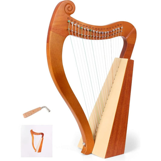 19-String Lyre Harp with Tuning Wrench