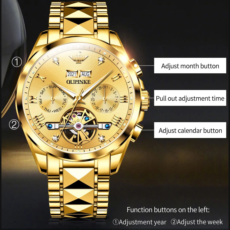 Luxury Sapphire Automatic Mechanical Watch for Man