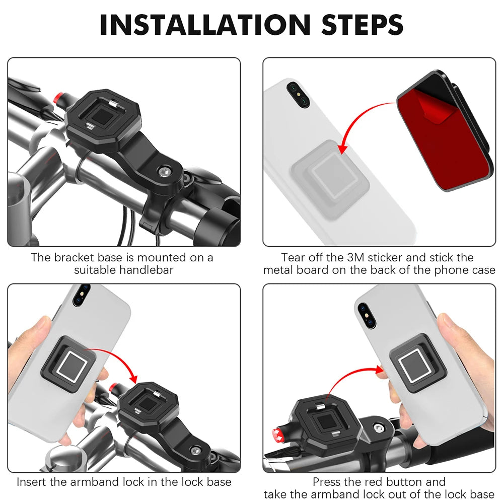 Bike Handlebar Navigation Phone Support Mount Rack Mobile Phone Bicycle Bracket