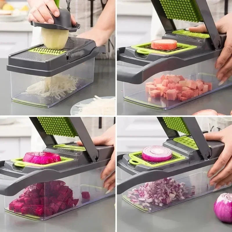 14/16 in 1 Multifunctional Vegetable Chopper Handle Food Grate Food Chopper