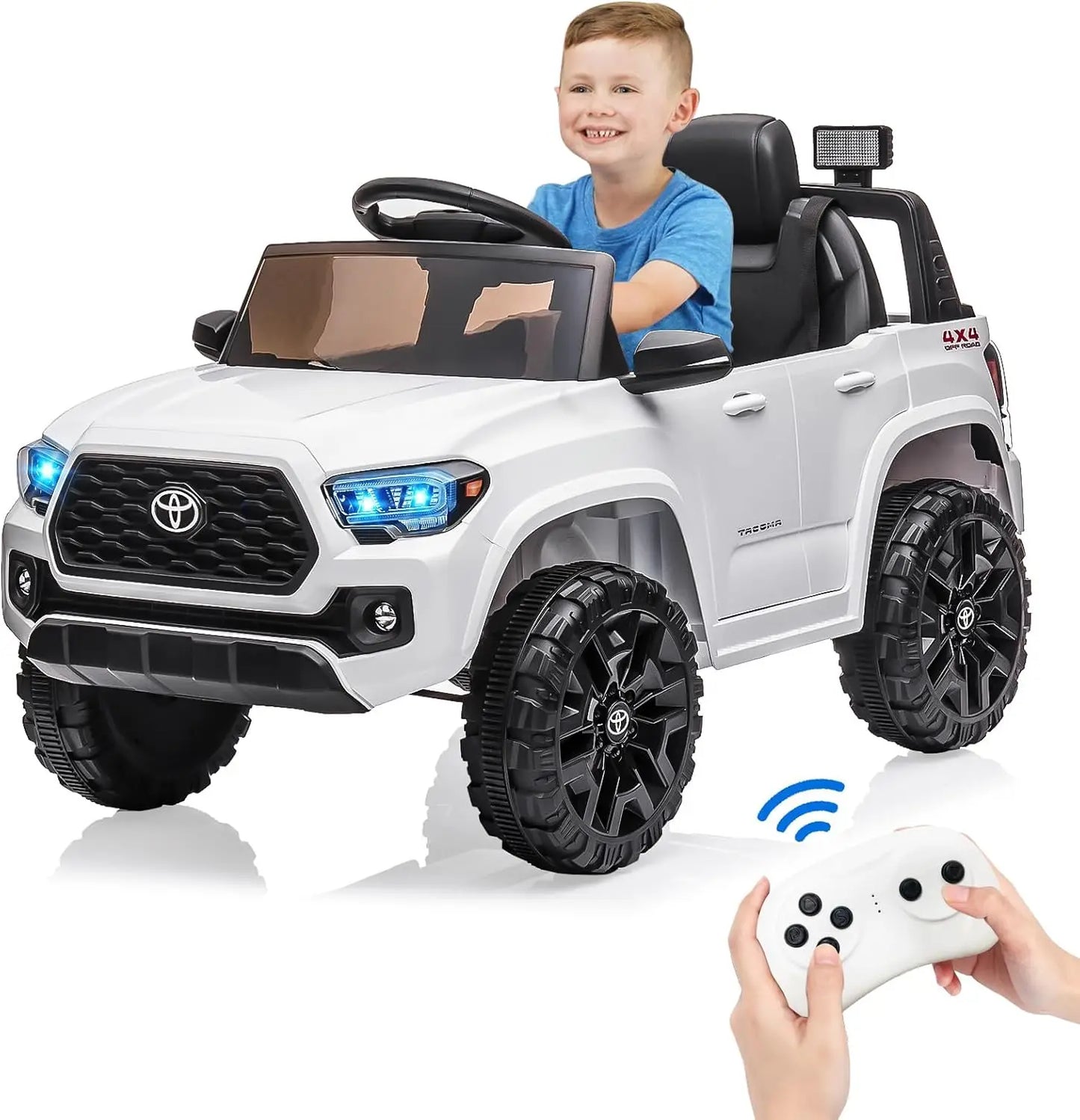 12V Kids Ride on Truck Electric Vehicle Toy with Remote Control,Soft Start, LED Light, 3 Speeds