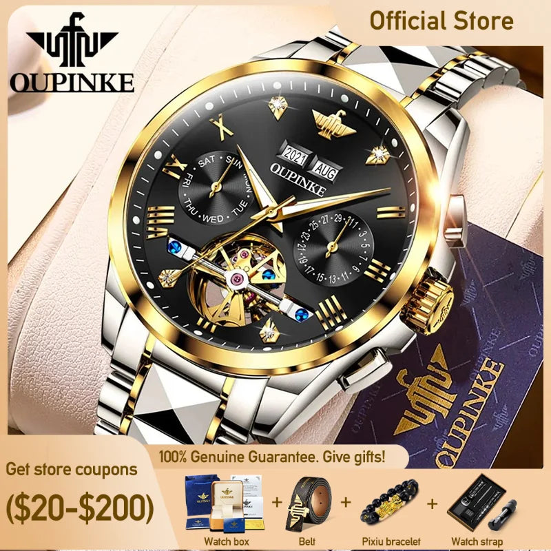 Luxury Sapphire Automatic Mechanical Watch for Man