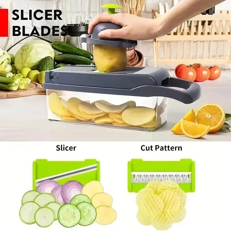 14/16 in 1 Multifunctional Vegetable Chopper Handle Food Grate Food Chopper