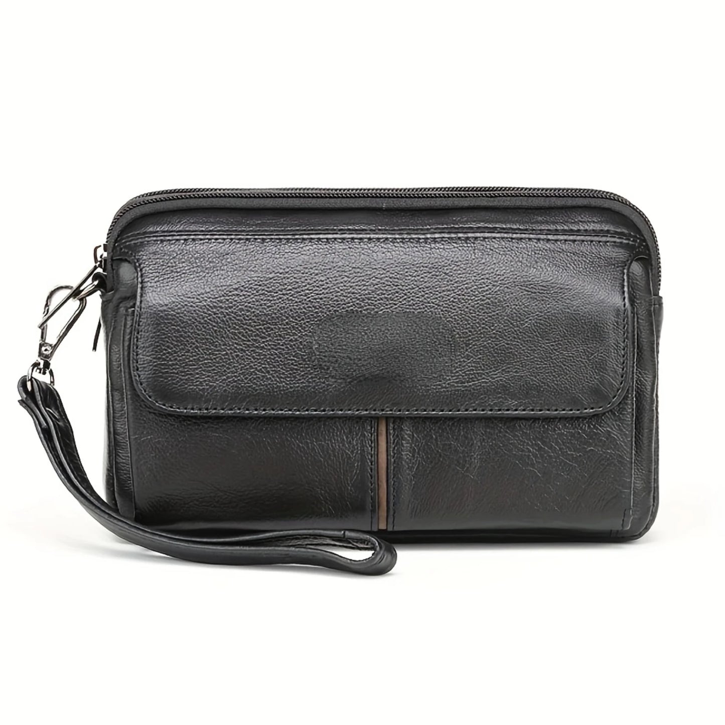 Genuine Leather Clutch Purse Wallet For Men, Wristlet Business Bag