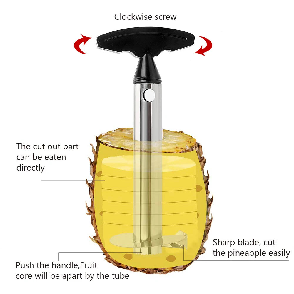 Pineapple Peeler Spiralizer Cutter Fruit Vegetable Tool