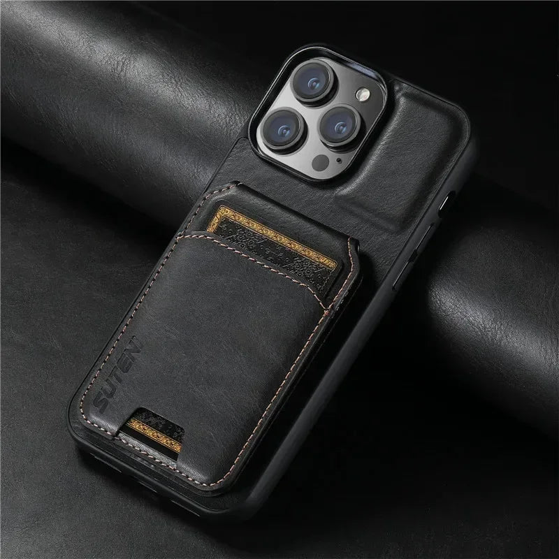 Luxury Wallet Phone Case Card Holder Leather Magnetic Pocket Cover For iPhone 16 15 14 13 12 11 Pro Max Plus XS XR 16ProMax