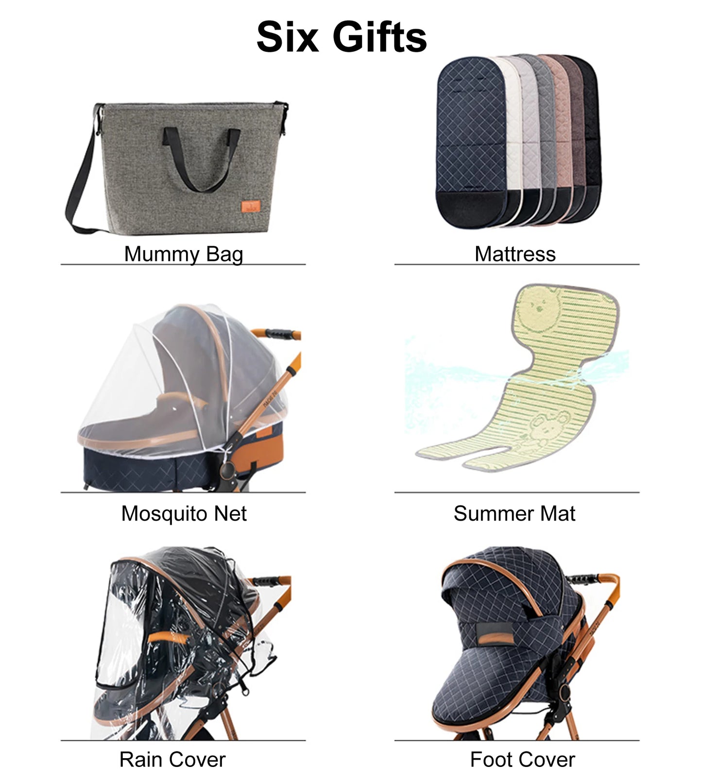 Luxury Portable Travel Pram 3 in 1Baby Stroller High Landscape Baby Pushchair Baby Travel Stroller