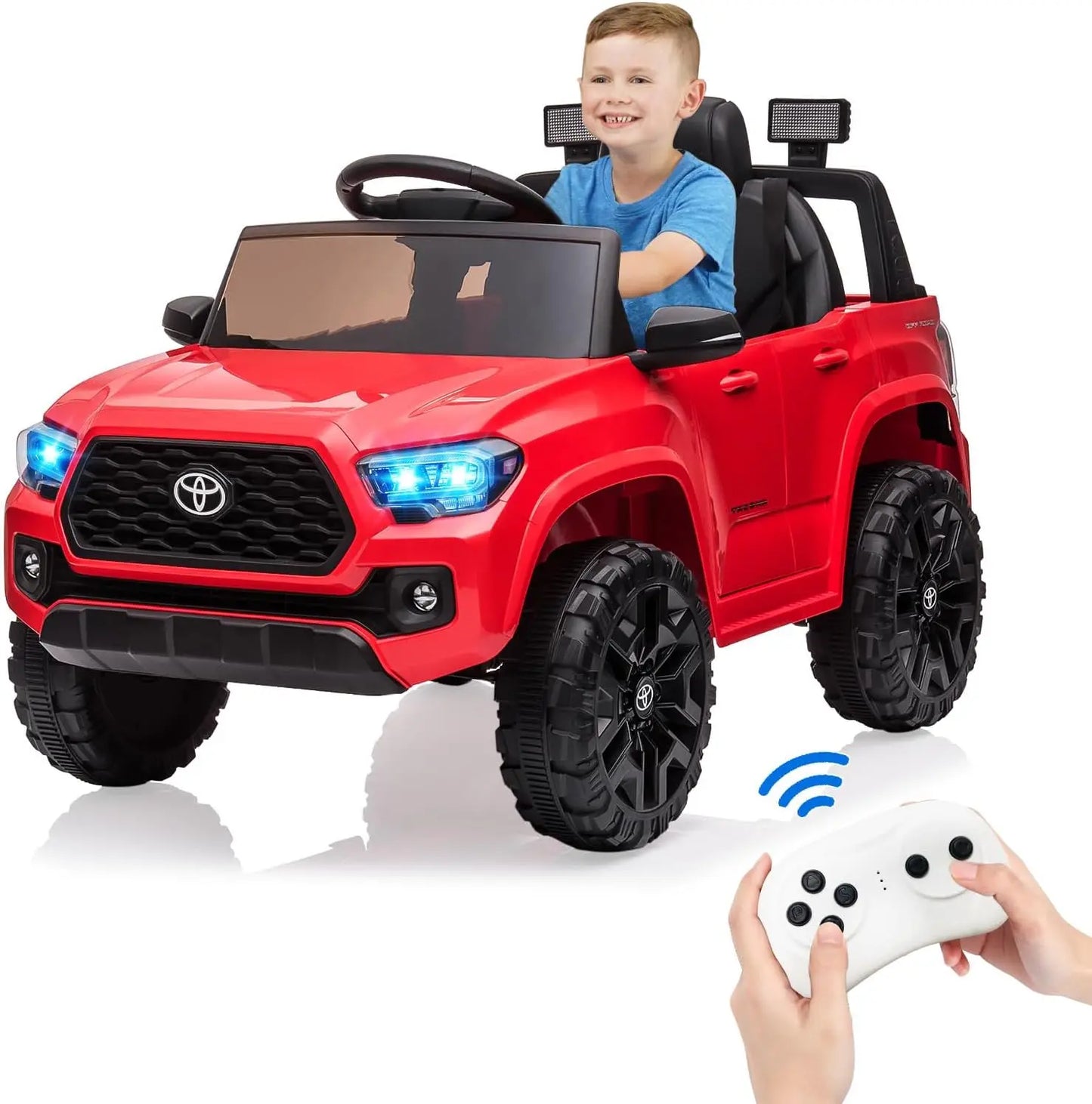 12V Kids Ride on Truck Electric Vehicle Toy with Remote Control,Soft Start, LED Light, 3 Speeds