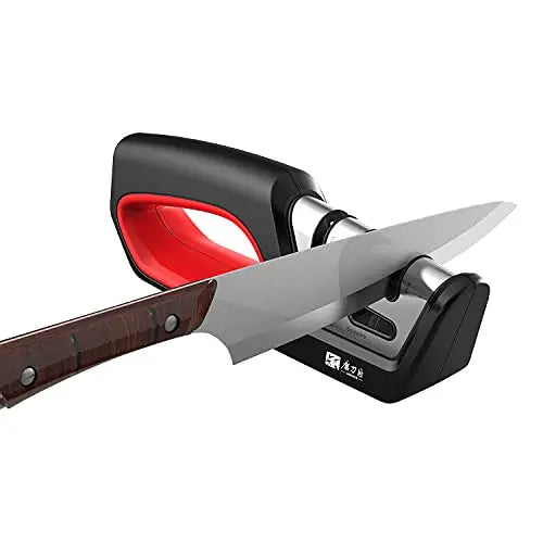 Four in one kitchen sharpener restores serrated blade knives and scissors, diamond tungsten steel ceramics