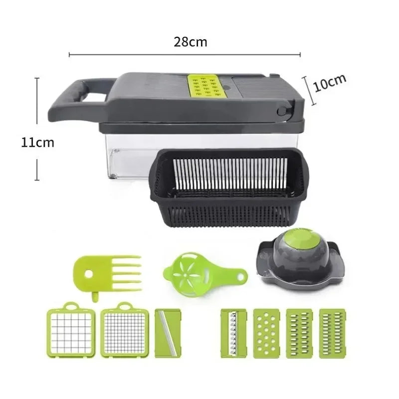 14/16 in 1 Multifunctional Vegetable Chopper Handle Food Grate Food Chopper