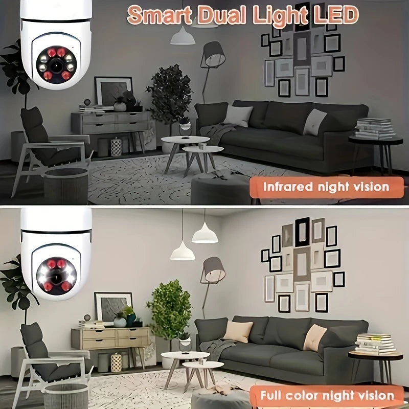 3Pc Ease Life APP-Light Bulb Security Cameras Outdoor Wireless WiFi Camera 5GHz, 360 Degree,