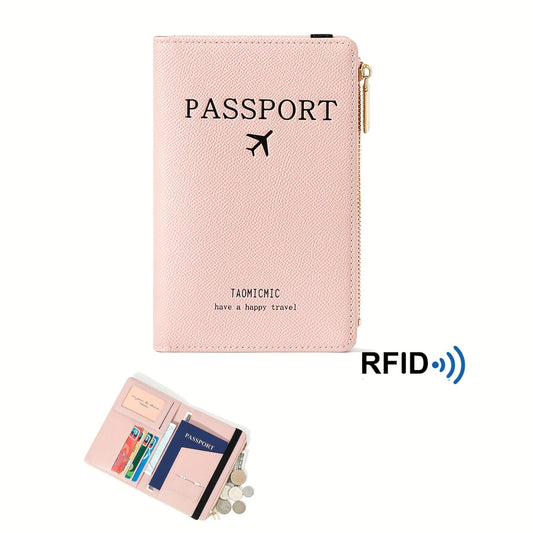 RFID Blocking Passport Case with Coin Purse & Credit Card Holder