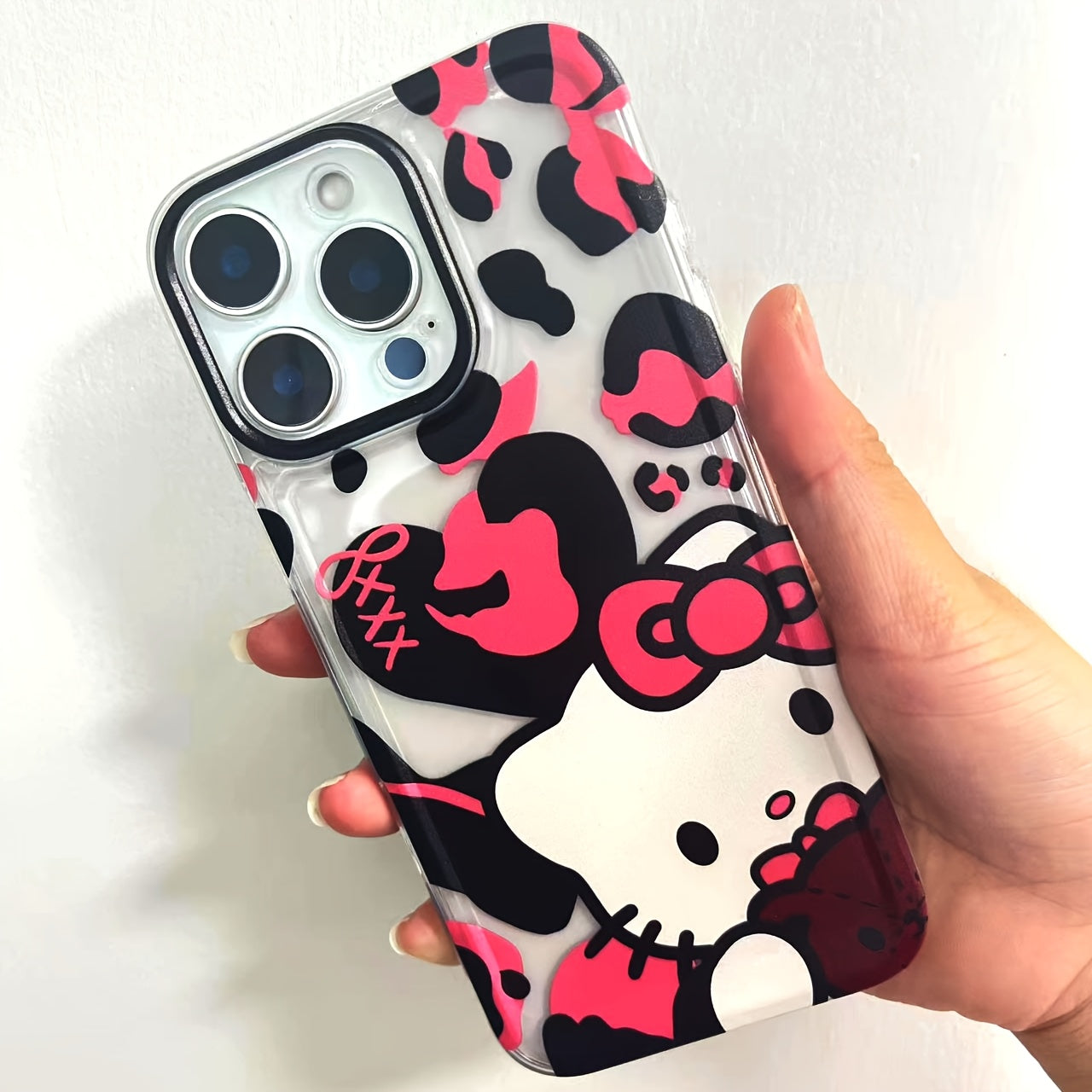 Sanrio Leopard Print Style Hellokitty - Anti Fall And Shockproof Transparent Phone Cases Suitable for Iphone