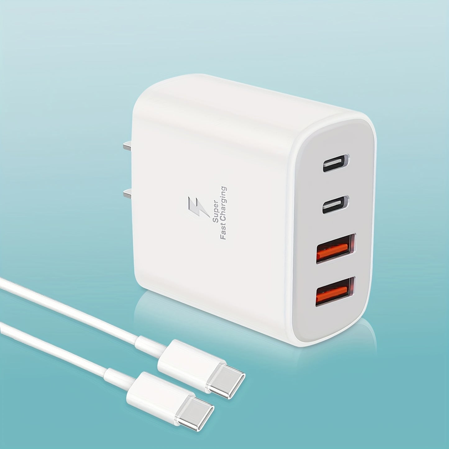 4FT Super Fast Charging Cable - High-Speed USB C Wall Charger for iPhone 15 and iPad