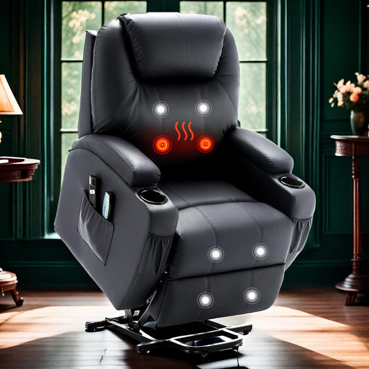 ComfortPlus Lift Recliner Chair - Massage Chair with Heat, Vibration, and Power Lift Function